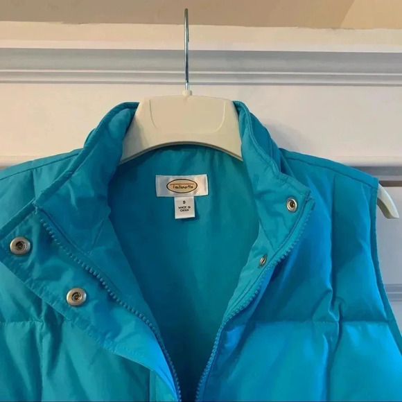 TALBOTS Womens S Periwinkle Blue Goose Down Filled Puffer Vest Full zip Small - Picture 4 of 8